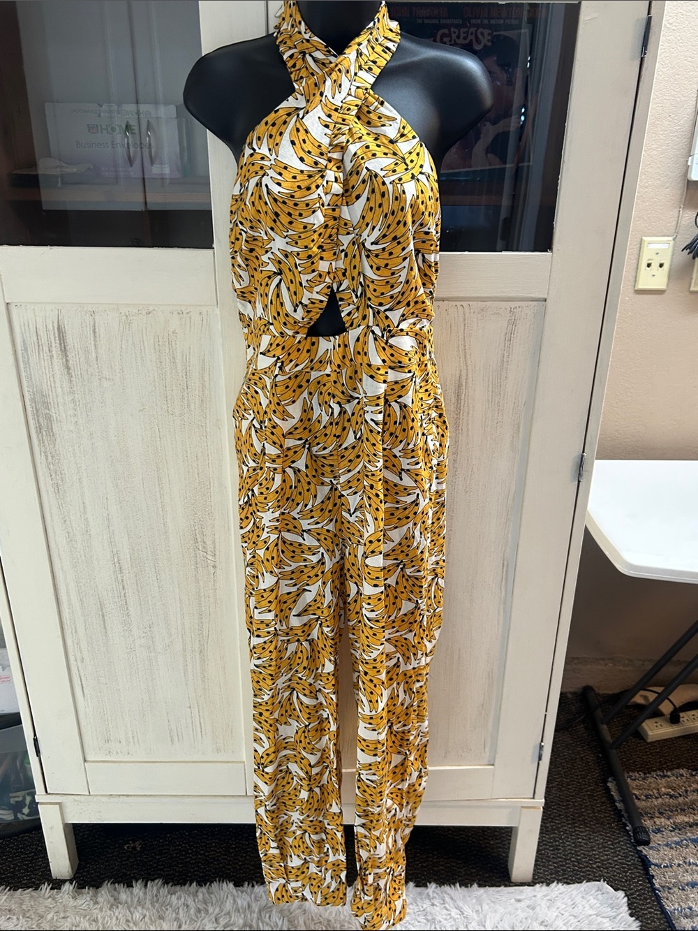 FARM Rio Spotted Banana Halter Jumpsuit - Picture 3 of 9